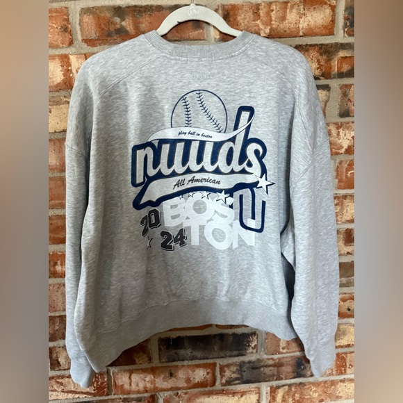 Nuuds Heather Gray Boston Crewneck Sweatshirt - Picture 3 of 7